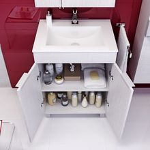 Aqwella Тумба с раковиной Бриг 60 белая, с дверцами