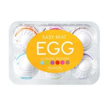 Набор из 6 мастурбаторов-яиц Tenga EGG I Strong Sensations с различными рельефом (54304)