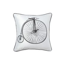 Подушка с принтом retro bicycle white