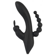 Черный тройной вибратор Triple G-Spot Vibrator - 20,8 см. (234723)