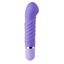 Dream Toys Фиолетовый мини-вибратор с увеличенной головкой и рёбрами NEON FANTASY STICK PURPLE - 11 см. (фиолетовый)