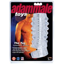 Topco Sales Открытая насадка на член Adam Male Toys The Tug CyberSkin Stroker (прозрачный)