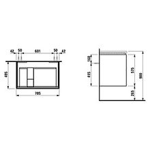 Тумба с раковиной Laufen Palomba 4.0720.2.180.220.1