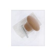 Ручка-кнопка CAPPIO, РК106, d=33 мм, пластик, цвет бледный каштан
