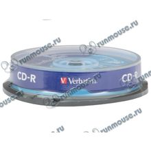 Диск CD-R 700МБ 52x Verbatim "43437", пласт.коробка, на шпинделе (10шт. уп.) [46557]