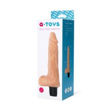 A-toys Телесный мультискоростной вибратор-реалистик A-toys - 19,8 см. (телесный)