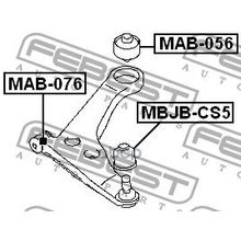 Пыльник Шаровой Опоры Нижнего Рычага Mitsubishi Lancer Lancer Cedia Cs Ct# 2000.03-2009.08 [Jpn] 20*40*32 Мм Febest арт. MBJBCS5