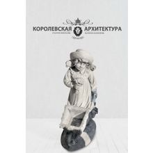 Скульптура девочки с тележкой (100 см)