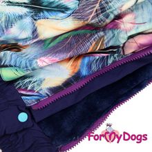 Тёплый комбинезон для собак ForMyDogs фиолет для мальчиков FW475 3-2017 M
