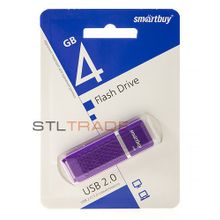 SB4GBQZ-V, 4GB USB 2.0 Quartz series, Violet, SmartBuy