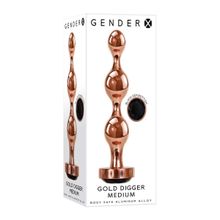 Gender X Золотистый анальный стимулятор-елочка Gold Digger Medium - 11,7 см. (золотистый)