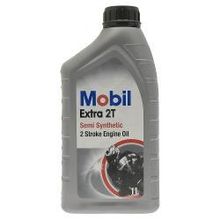 Моторное мото масло Mobil Extra 2T, 1л, полусинтетическое, 142092