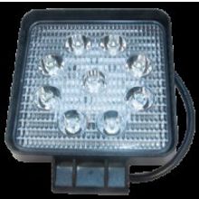 АвтоЭлектрика Фара КамАЗ, КРАЗ, МОАЗ, УРАЛ, КАЗ, БЕЛАЗ, Комбайн, Трактор...   9 LED, 27W, квадратная, направленный свет, 110х55х140, 12-24В АЕ