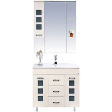 Misty Зеркальный шкаф Квадро 75 бежевый L