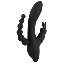 Черный тройной вибратор Triple G-Spot Vibrator - 20,8 см. (234723)