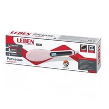 LEBEN Расческа-выпрямитель электрическая 110-230V, 50 60Hz, 29W, макс. темп. 230гр. 27см, шнур 180см Розовый