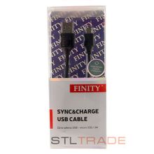 Data кабель Finity для micro USB двусторонний, черный