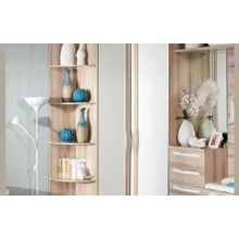 Алмаз. Любимый дом Марта Тумба комбинированная с зеркалом (Белый Дезира Эш)