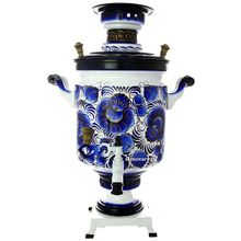 Электрический самовар 10 литров с художественной росписью "Гжель", арт. 121009