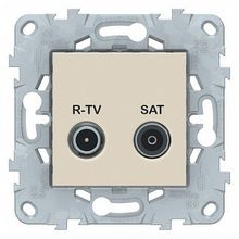 Розетка TV-FM-SAT UNICA NEW, одиночная, бежевый |  код. NU545444 |  Schneider Electric