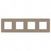 Рамка 4 поста UNICA STUDIO, песочный |  код. NU280826 |  Schneider Electric