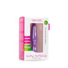 Shots Media BV Черная анальная втулка Silky Buttplug Medium - 12,5 см. (черный)