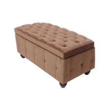 Пуф Брага-3Т в ткани велюр коричневый