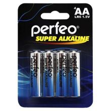 Батарейка AA Perfeo LR6 4BL Super Alkaline, 4шт, блистер