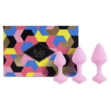 FeelzToys Набор из 3 нежно-розовых анальных пробок Bibi Butt Plug Set (нежно-розовый)