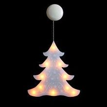 SHLights Светильник декоративный Елочка, 10 LED, для помещений, на присоске, на батарейках, теплый белый (TR-10WW)