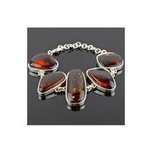 Бусики-Колечки Браслет Янтарь "Осеннее танго" арт.ЯК-1557