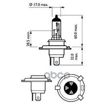 Лампа Галогеновая H4 Longlife 12v 60 55w P43t-38 C1 Longlife Ecovision H4 12v 60 55w P43t-38 Philips арт. 12342LLECOC1