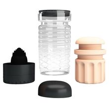 Вибромастурбатор-вагина Emily в черной колбе (233464)