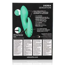 California Exotic Novelties Зеленый вибромассажер-кролик Sierra Sensation - 15 см. (зеленый)