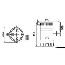 Osculati Bilge pump G3500 24 V, 16.122.36