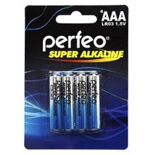 Батарейка AAA Perfeo LR03 4BL Super Alkaline, 4шт, блистер