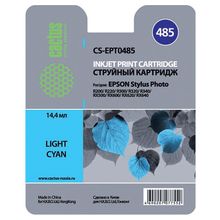 Картридж струйный Cactus CS-EPT0485 светло-голубой для Epson Stylus Photo R200 R220 R300 R320 R340 R