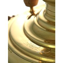 Угольный латунный самовар 7 литров "ваза" с гранями фабрика М. Слюзберга, арт. 433742