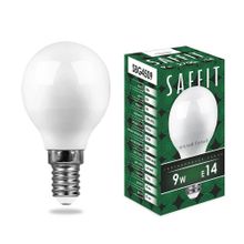 Saffit Лампа светодиодная Saffit E14 9W 2700K Шар Матовая SBG4509 55080 ID - 235126