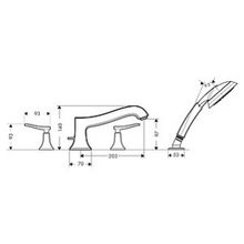 Смеситель Hansgrohe Metris classic 31314000 на борт ванны