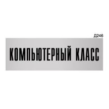 Информационная табличка «Компьютерный класс» прямоугольная Д246 (300х100 мм)