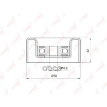 Ролик Обводной Приводного Ремня Toyota Camry(V40 50) 3.5 08>   Land Cruiser Prado(120 150) 4.0 03>   Highlander 3.5 07>   Alphard 3.5 08>, Lexus Es350 06>   Gs250-450h 05>   Is250-350 05>   Rx350 06> LYNXauto арт. PB7032