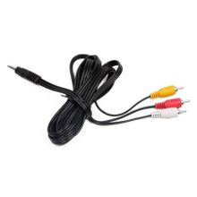 Кабель аудио видео 3.5 4-pin plug -> 3 RCA plug, 2.0 м, черный Cablexpert (CCA-4P2R-2M)