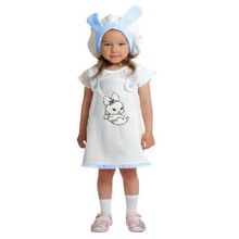 Батик 284 Карнавальный костюм ЗАЙКА бело-голубая (крошки), размер: 26 (98-110 см)