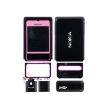 Корпус Class A-A-A Nokia 3250 черный розовый без средней части