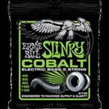 P02736 Cobalt Slinky Bass 5 Комплект струн для 5-струнной бас-гитары, 45-130, Ernie Ball