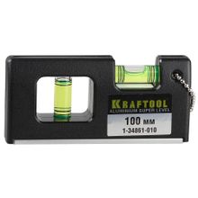 Уровень KRAFTOOL "PRO" "МИНИ" с магнитом, 2 ампулы, 100мм