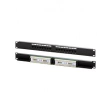 Патч-панель Netko UTP 16 портов, RJ45, 5e, 19" 1U, dual IDC