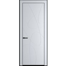  Двери ProfilDoors Модель 6PA Цвет Вайт Цвет профиля Черный матовый