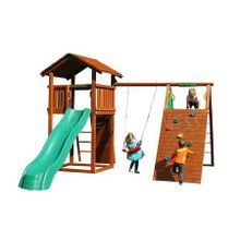 Детский городок Jungle Gym Cottage + Climb Module X&#039;tra